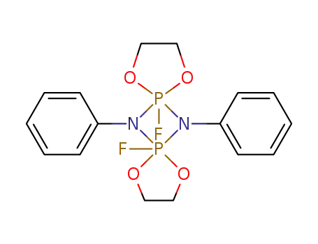 Molecular Structure of 67374-25-8 (5,7-difluoro-6,12-diphenyl-1,4,8,11-tetraoxa-6,12-diaza-5λ<sup>5</sup>,7λ<sup>5</sup>-diphospha-dispiro[4.1.4.1]dodecane)
