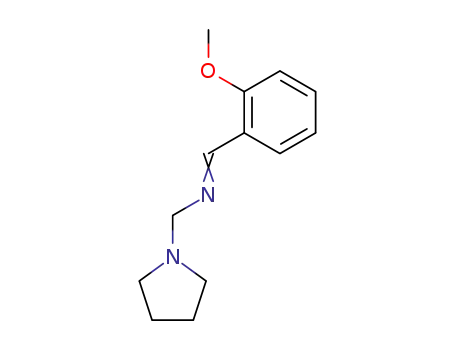 1-Pyrrolidinemethanamine, N-[(2-methoxyphenyl)methylene]-