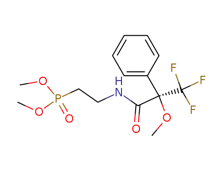 Molecular Structure of 115463-93-9 ([2-((R)-3,3,3-Trifluoro-2-methoxy-2-phenyl-propionylamino)-ethyl]-phosphonic acid dimethyl ester)