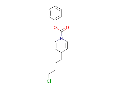 Molecular Structure of 112403-40-4 (1(4H)-Pyridinecarboxylic acid, 4-(4-chlorobutyl)-, phenyl ester)