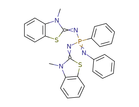 <i>N</i>,<i>P</i>-diphenyl-phosphonimidic acid bis-(3-methyl-3<i>H</i>-benzothiazol-2-ylideneamide)