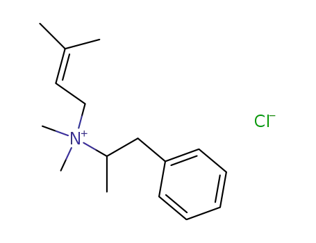 Dimethyl-<β-phenyl-isopropyl>-<3-methyl-buten-(2)-yl>-ammoniumchlorid