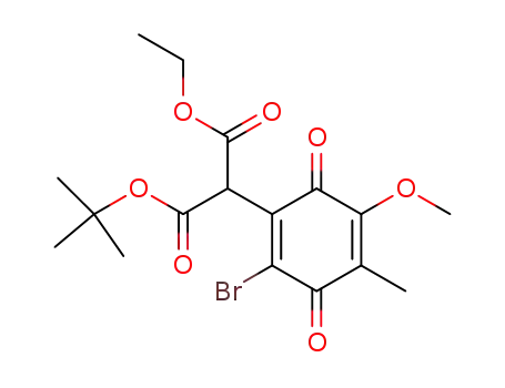 Propanedioic acid,
(2-bromo-5-methoxy-4-methyl-3,6-dioxo-1,4-cyclohexadien-1-yl)-,
1,1-dimethylethyl ethyl ester