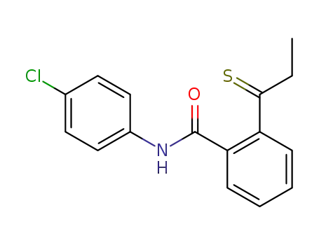 Molecular Structure of 64230-95-1 (Benzamide, N-(4-chlorophenyl)-2-(1-thioxopropyl)-)