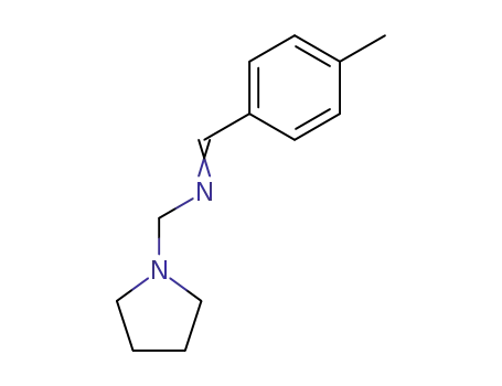 1-Pyrrolidinemethanamine, N-[(4-methylphenyl)methylene]-