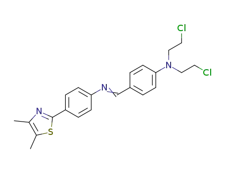 <i>N</i>-{4-[bis-(2-chloro-ethyl)-amino]-benzylidene}-4-(4,5-dimethyl-thiazol-2-yl)-aniline