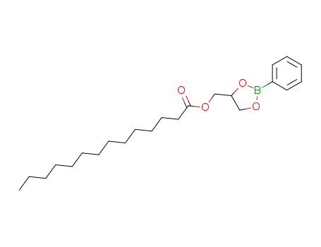 Molecular Structure of 18885-84-2 (2-phenyl-4-tetradecanoyloxymethyl-[1,3,2]dioxaborolane)