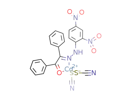 Molecular Structure of 85481-25-0 (Cd(C<sub>6</sub>H<sub>5</sub>COC(C<sub>6</sub>H<sub>5</sub>)NNH(C<sub>6</sub>H<sub>3</sub>)(NO<sub>2</sub>)2)(SCN)2)