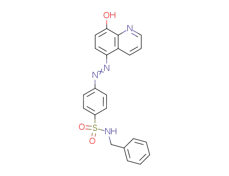 Molecular Structure of 116691-41-9 (N-Benzyl-4-(8-hydroxy-quinolin-5-ylazo)-benzenesulfonamide)