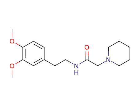 Molecular Structure of 80417-91-0 (piperidino-acetic acid-(3,4-dimethoxy-phenethylamide))