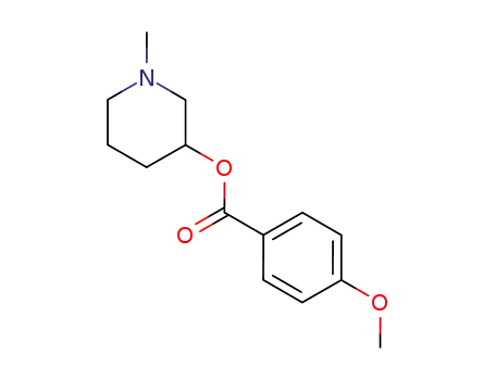 Molecular Structure of 101114-85-6 (4-methoxy-benzoic acid-(1-methyl-[3]piperidyl ester))