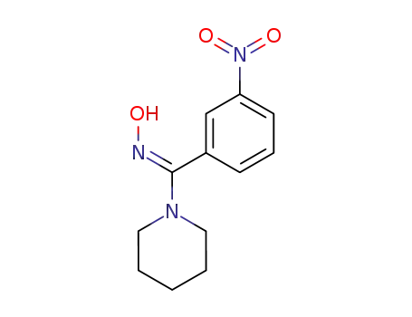 Molecular Structure of 65623-50-9 (Piperidine, 1-[(hydroxyimino)(3-nitrophenyl)methyl]-)
