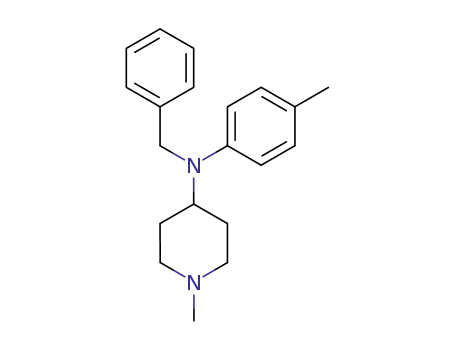 Molecular Structure of 102166-77-8 (<i>N</i>-benzyl-<i>N</i>-(1-methyl-[4]piperidyl)-<i>p</i>-toluidine)