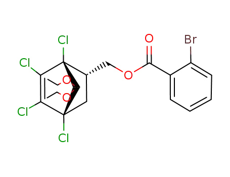 Benzoic acid, 2-bromo-,
(1,4,5,6-tetrachloro-7,7-diethoxybicyclo[2.2.1]hept-5-en-2-yl)methyl
ester