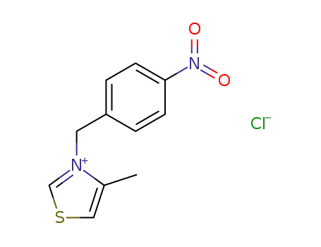Molecular Structure of 96529-94-1 (Thiazolium, 4-methyl-3-[(4-nitrophenyl)methyl]-, chloride)