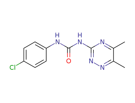Molecular Structure of 107107-94-8 (3-(N-4-Chlorophenylureido)-5,6-dimethyl-1,2,4-triazine)