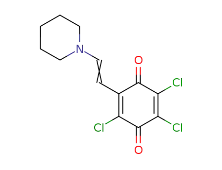 Molecular Structure of 108759-06-4 (trichloro-(ξ-2-piperidino-vinyl)-[1,4]benzoquinone)