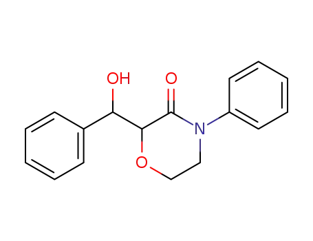 Molecular Structure of 353268-54-9 (2-<1-hydroxy-1-phenylmethyl>-4-phenyl-3-morpholinone)