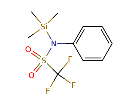 Molecular Structure of 89902-40-9 (Methanesulfonamide, 1,1,1-trifluoro-N-phenyl-N-(trimethylsilyl)-)