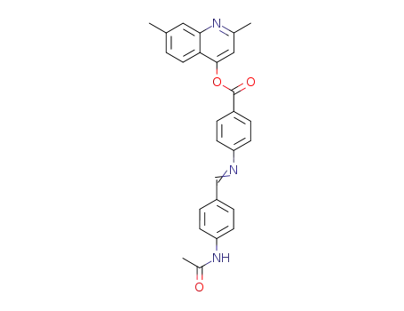 4-{[1-(4-Acetylamino-phenyl)-meth-(E)-ylidene]-amino}-benzoic acid 2,7-dimethyl-quinolin-4-yl ester