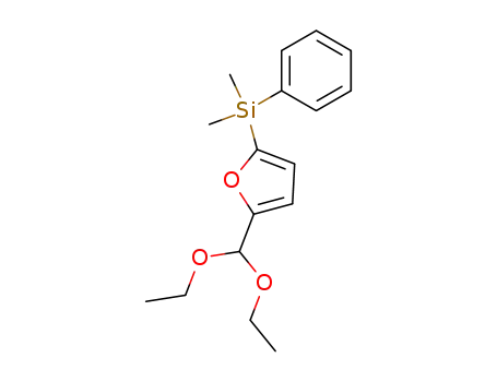 Molecular Structure of 13529-09-4 (Silane, [5-(diethoxymethyl)-2-furanyl]dimethylphenyl-)