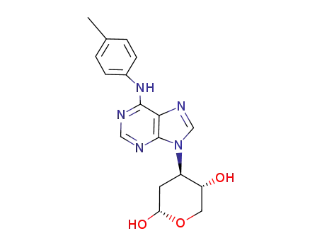 (2S,4R,5S)-4-(6-p-Tolylamino-purin-9-yl)-tetrahydro-pyran-2,5-diol