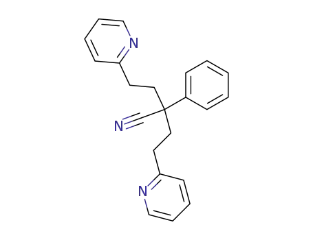 Molecular Structure of 102459-85-8 (2-phenyl-4-pyridin-2-yl-2-(2-pyridin-2-yl-ethyl)-butyronitrile)
