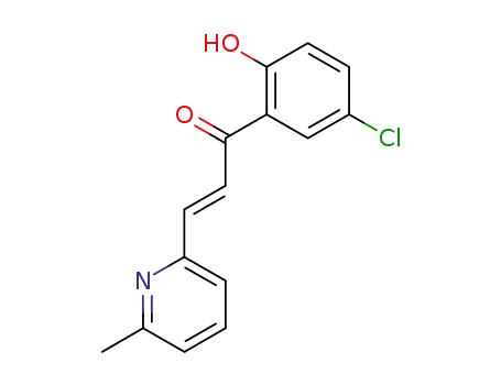 Molecular Structure of 15513-32-3 (1-(5-chloro-2-hydroxy-phenyl)-3<i>t</i>-(6-methyl-[2]pyridyl)-propenone)