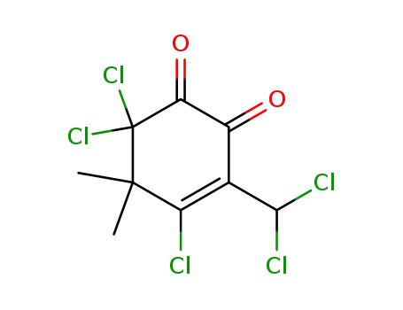 3-Cyclohexene-1,2-dione,
4,6,6-trichloro-3-(dichloromethyl)-5,5-dimethyl-