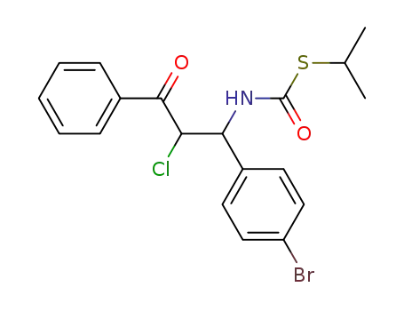 Molecular Structure of 106002-81-7 (erythro-N-(2-benzoyl-1-p-bromophenyl-2-chloroethyl)-S-isopropyl thiocarbamate)