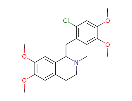 Isoquinoline,
1-[(2-chloro-4,5-dimethoxyphenyl)methyl]-1,2,3,4-tetrahydro-6,7-dimeth
oxy-2-methyl-
