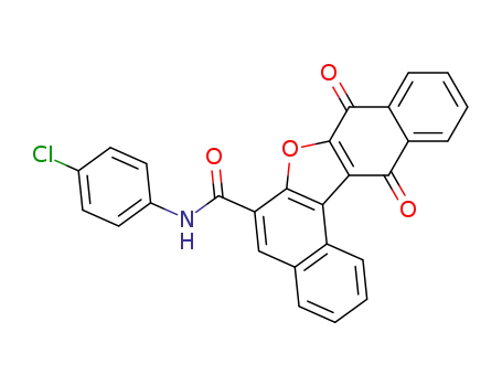Molecular Structure of 121967-30-4 (8,13-dioxo-8,13-dihydro-dinaphtho[2,1-<i>b</i>;2',3'-<i>d</i>]furan-6-carboxylic acid-(4-chloro-anilide))