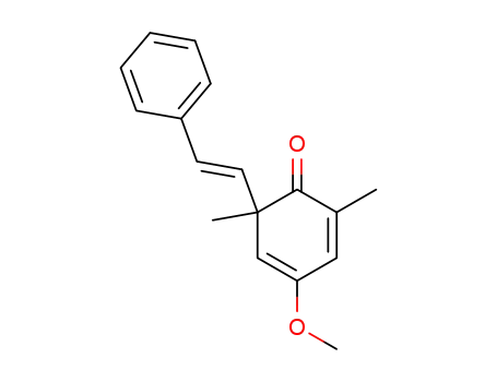 2,4-Cyclohexadien-1-one, 4-methoxy-2,6-dimethyl-6-(2-phenylethenyl)-,
(E)-