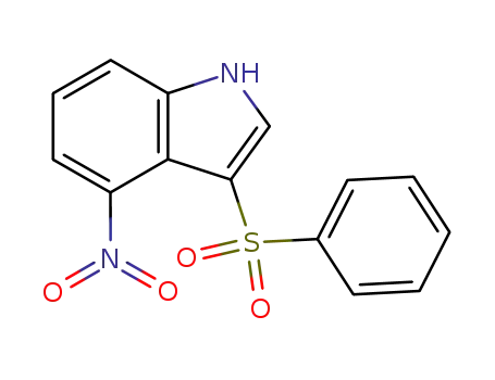 Molecular Structure of 94012-25-6 (1H-Indole, 4-nitro-3-(phenylsulfonyl)-)