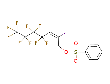 Benzenesulfonic acid (E)-4,4,5,5,6,6,7,7,7-nonafluoro-2-iodo-hept-2-enyl ester