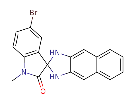 Molecular Structure of 94496-08-9 (Spiro[3H-indole-3,2'-[2H]naphth[2,3-d]imidazol]-2(1H)-one,
5-bromo-1',3'-dihydro-1-methyl-)
