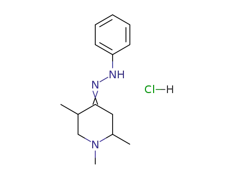 Molecular Structure of 110393-39-0 (1,2,5-trimethyl-piperidin-4-one-phenylhydrazone; hydrochloride)