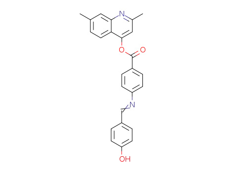 4-{[1-(4-Hydroxy-phenyl)-meth-(E)-ylidene]-amino}-benzoic acid 2,7-dimethyl-quinolin-4-yl ester