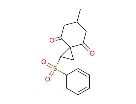 Molecular Structure of 126947-18-0 (Spiro[2.5]octane-4,8-dione, 6-methyl-1-(phenylsulfonyl)-)