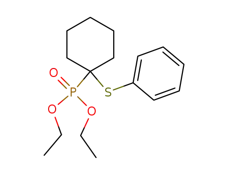 Molecular Structure of 130948-98-0 ((1-Phenylsulfanyl-cyclohexyl)-phosphonic acid diethyl ester)