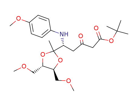 (R)-5-((4S,5S)-4,5-Bis-methoxymethyl-2-methyl-[1,3]dioxolan-2-yl)-5-(4-methoxy-phenylamino)-3-oxo-pentanoic acid tert-butyl ester