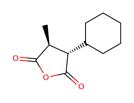 Molecular Structure of 65424-96-6 (2,5-Furandione, 3-cyclohexyldihydro-4-methyl-, trans-)