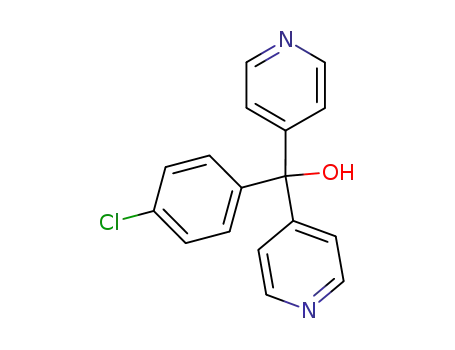 Molecular Structure of 101446-36-0 ((4-chloro-phenyl)-di-[4]pyridyl-methanol)