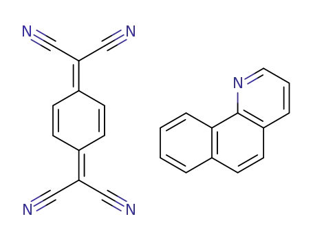 Molecular Structure of 75228-56-7 (7,7,8,8-tetracyanoquinodimethane-7,8-benzoquinoline (1:1))