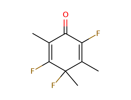 Molecular Structure of 86651-90-3 (2,4,5-Trifluoro-3,4,6-trimethyl-cyclohexa-2,5-dienone)