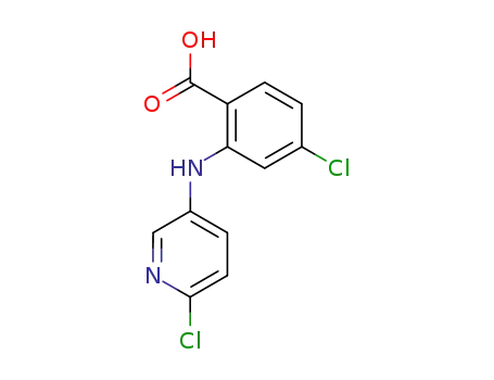Molecular Structure of 81935-61-7 (4-chloro-2-(6-chloro-[3]pyridylamino)-benzoic acid)