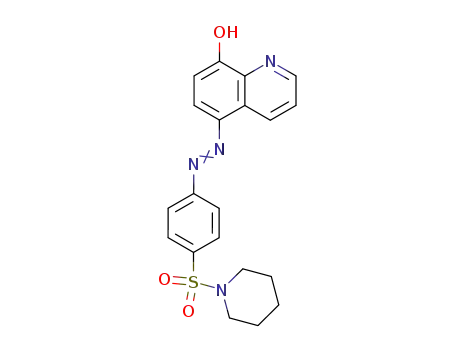 Molecular Structure of 116691-40-8 (5-[4-(Piperidine-1-sulfonyl)-phenylazo]-quinolin-8-ol)