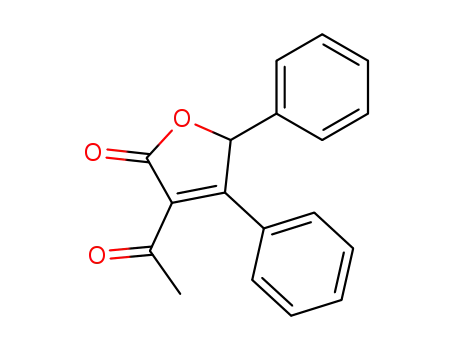 Molecular Structure of 21053-71-4 (3-acetyl-4,5-diphenyl-5<i>H</i>-furan-2-one)