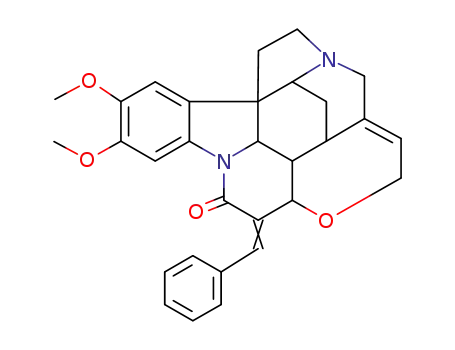 Molecular Structure of 26066-36-4 (11-benzylidene-2,3-dimethoxy-strychnidin-10-one)