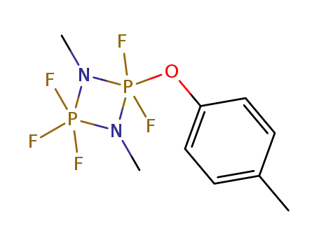 2,2,2,4,4-Pentafluoro-1,3-dimethyl-4-p-tolyloxy-2λ<sup>5</sup>,4λ<sup>5</sup>-[1,3,2,4]diazadiphosphetidine